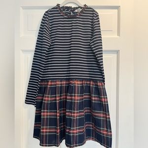 NWT Darling Crewcuts plaid and striped dress! Perfect for the holidays. Size L